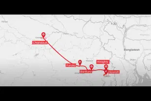 Representative Route of  Varanasi-Kolkata Expressway