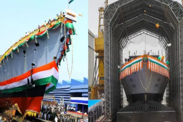 INS Udaygiri and INS Himgiri, the latest Nilgiri-class stealth guided-missile frigates, set to be commissioned into the Indian Navy at Visakhapatnam on 26 August, showcasing India’s indigenous naval power. (X)