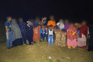 Assam Police and BSF personnel detain suspected Bangladeshi infiltrators near the Sribhumi border in Karimganj district. (X)