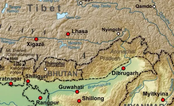 Nyingchi is situated just north of India’s Tuting sector in Arunachal's Upper Siang district.