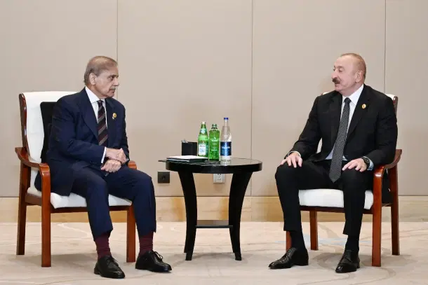 Pakistan PM Shehbaz Sharif with Azerbaijani President Ilham Aliyev met on sidelines of SCO summit