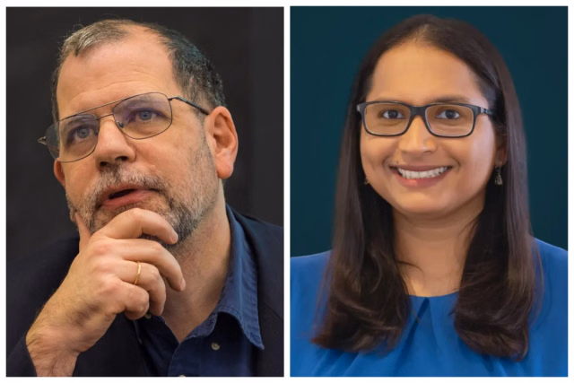 Tyler Cowen (left) leads the Emergent Ventures programme, and Shruti Rajagopalan (right) is India head, at Mercatus Center, George Mason University
