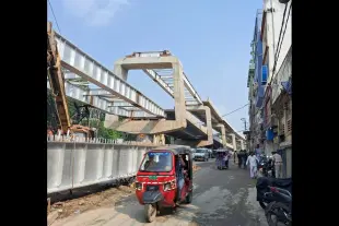 The double decker flyover under construction. (representative image)