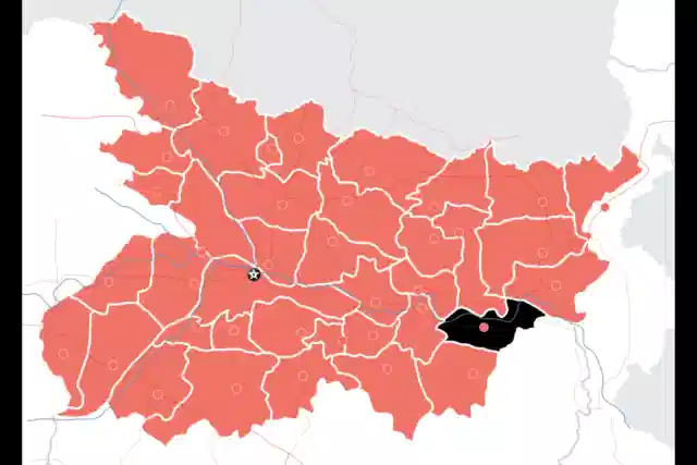 Map showing location of Bhagalpur in Bihar