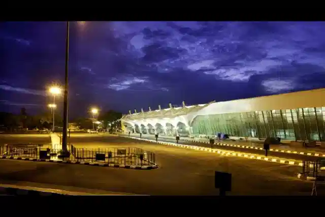 The Coimbatore airport terminal building