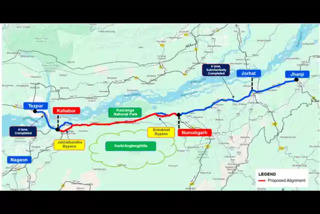 Map of the approved corridor