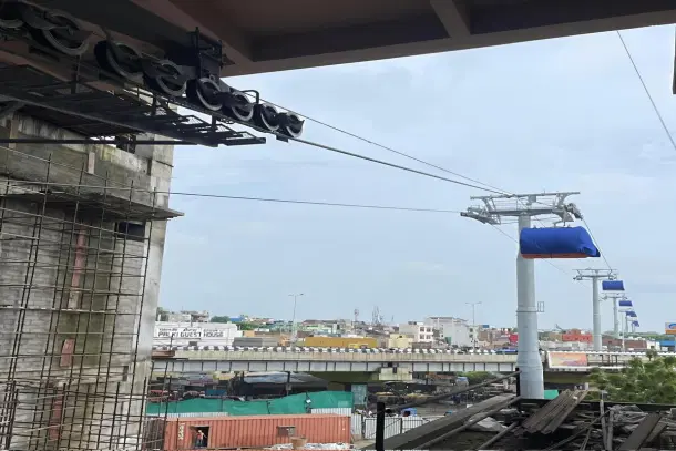 India’s First Urban Public Transport Ropeway Starts Trial Run in Varanasi (X)