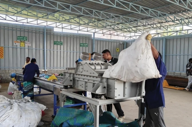 Dry waste collection at Saahas Zero waste.