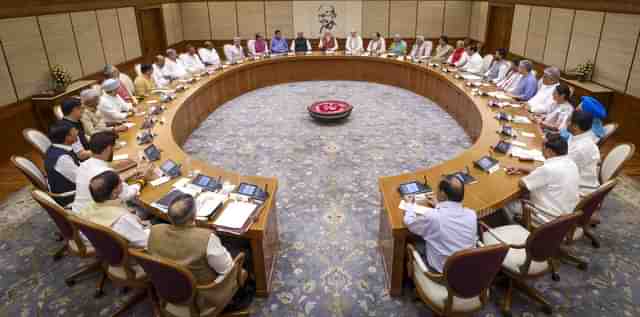 File photo of a union cabinet meeting under PM Modi