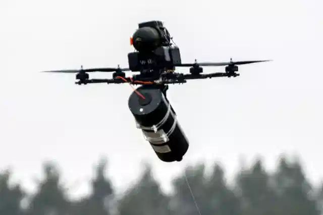 Fiber optic drone
