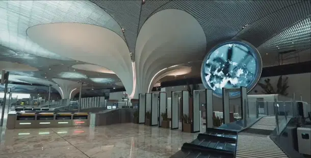 66 check-in counters and 22 self-baggage drop in the terminal