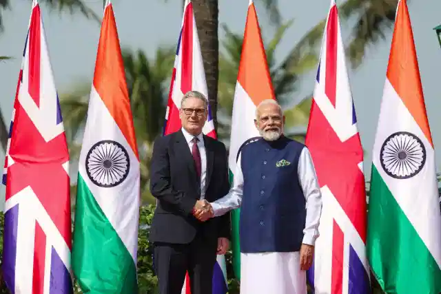 PM Modi with UK PM Keir Starmer