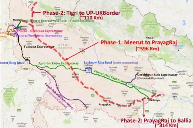 Alignment of the Ganga Expressway