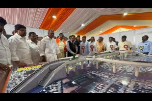 Gadkari, accompanied by Lt Governor K Kailashanathan, Chief Minister N Rangasamy, Union Minister Dr L Murugan