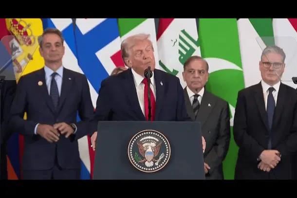 Sharif boasted about Trump’s “untiring and relentless efforts” for Middle East peace.