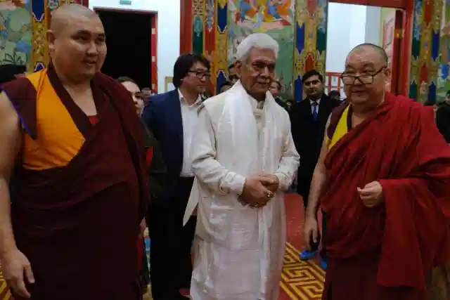 J&K LG Manoj Sinha Returns Holy Relics of Lord Buddha from Russia (X)