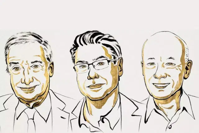 Winners of the Sveriges Riksbank Prize in Economic Sciences in Memory of Alfred Nobel 2025: Joel Mokyr, Philippe Aghion, and Peter Howitt (Left to Right).