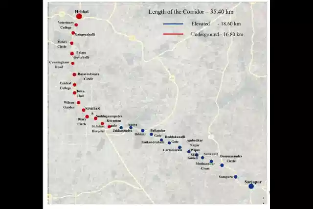 Sarjapur To Hebbal Metro Line