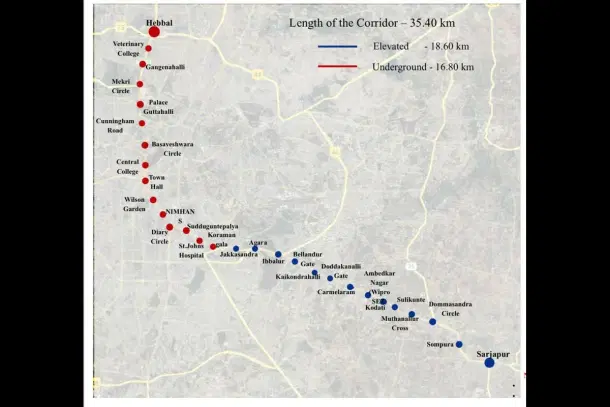 Sarjapur To Hebbal Metro Line