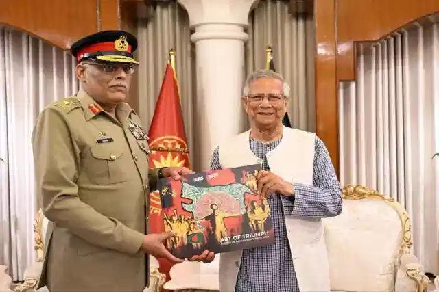Yunus Stirs Row After Gifting Map Showing India’s Northeast as Bangladesh Territory to Pakistani General (X)