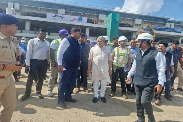 Ashwini Vaishnaw at Ahmedabad’s Kalupur Railway Station.