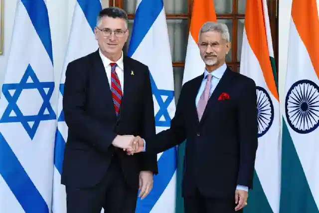 EAM Jaishankar meets Israeli Foreign Minister Gideon Sa'ar in New Delhi (X/@DrSJaishankar)