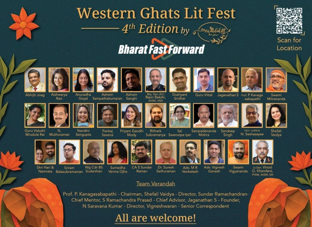 Western Ghats Lit Fest 4th Edition Speakers Roster.