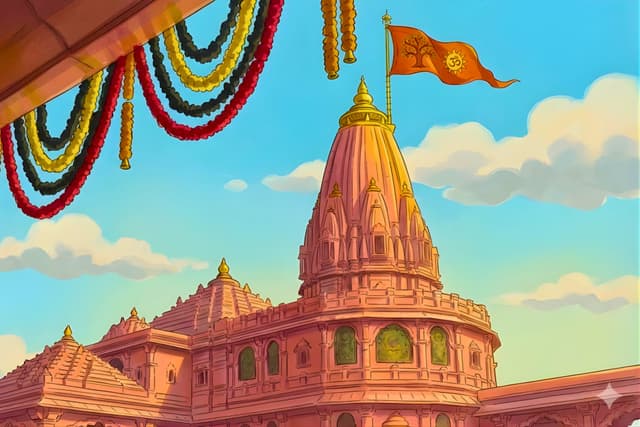 Dhwaja on Ram Mandir.