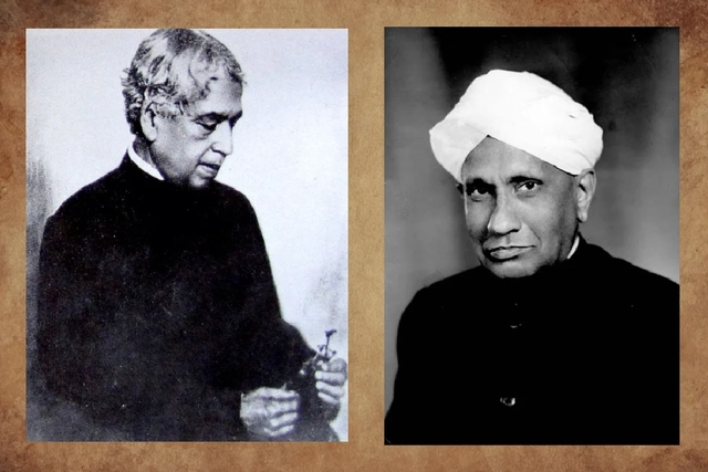 Jagadish Chandra Bose and C V Raman - both had Swdeshi motivation and support.