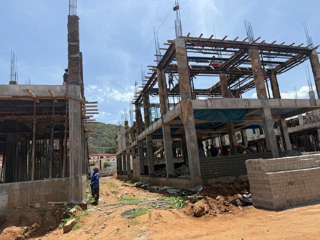Buildings being constructed on temple land (TR Ramesh).