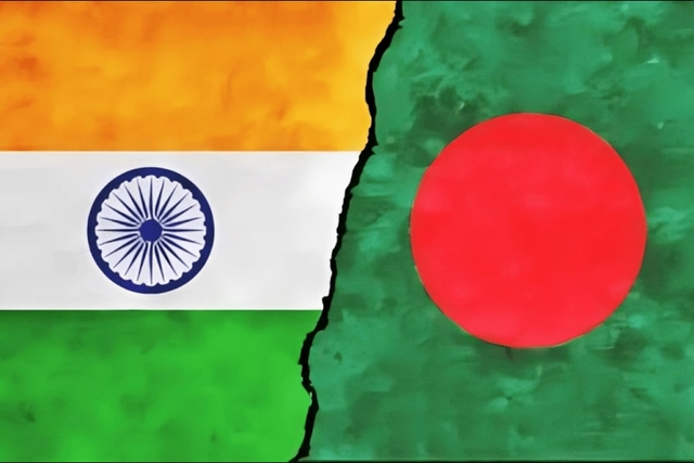 India, Bangladesh Flags
