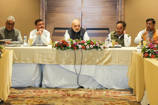 Union Home Minister Amit Shah in a BJP meeting, Kolkata (X)