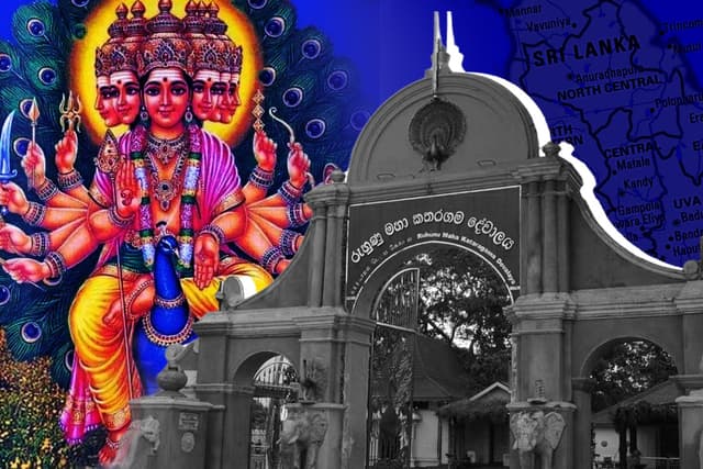 For Sinhalese Buddhists, the deity Kataragama Deviyo is a guardian spirit of Sri Lanka. For Tamil Hindus, the same deity is Murugan or Skanda.