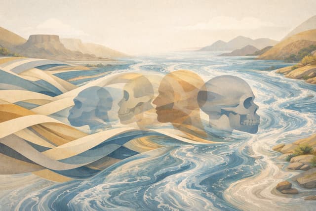 Human evolution was like the Ganga weaving through Shiva's interconnected locks.