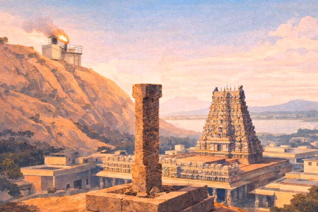 When the lamp is finally lit by the Devasthanam under judicial command, it will signify more than a ritual restored. (Graphics: Swarajya)