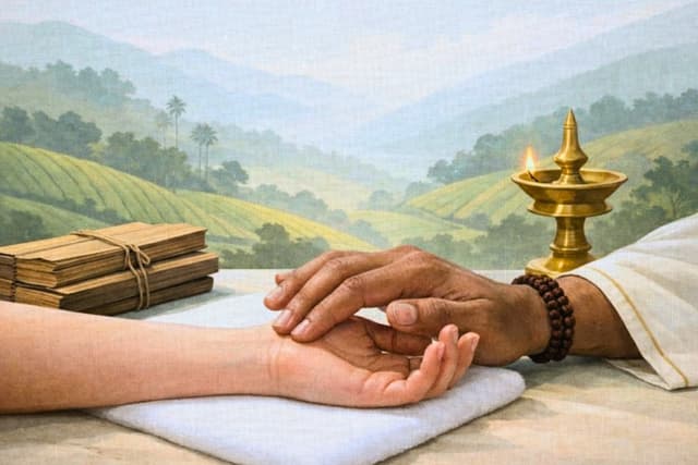 Nadi Vigyan, or pulse analysis, is an important diagnostic method.