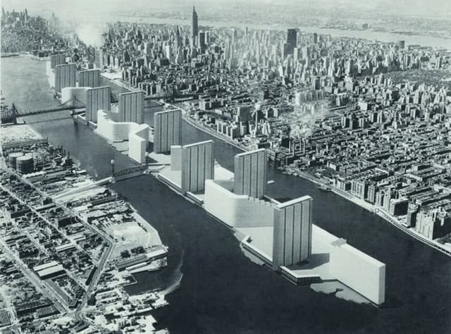 Victor Gruen’s Welfare Island proposal (unbuilt).