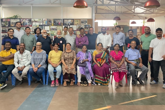 Attendees at an Area Sabha of the BNP
