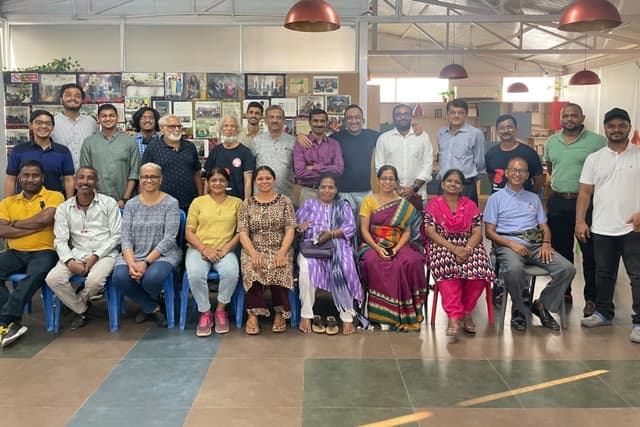 Attendees at an Area Sabha of the BNP
