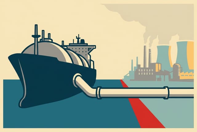 Force majeure means the contract could not be kept. In this case, it was the contract for supplying LNG.