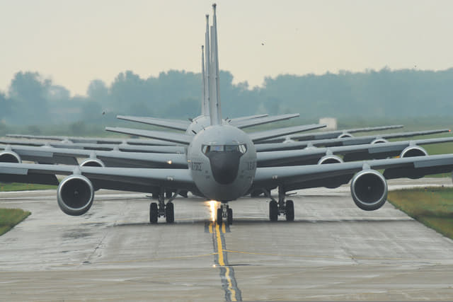 US Air Force's KC-135R aircraft taxiing prior to takeoff (Representative Image( (Pic Via Wikipedia)