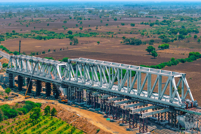Mumbai-Ahmedabad Bullet Train Project: NHSRCL Launches 2,900-Tonne, 130 ...